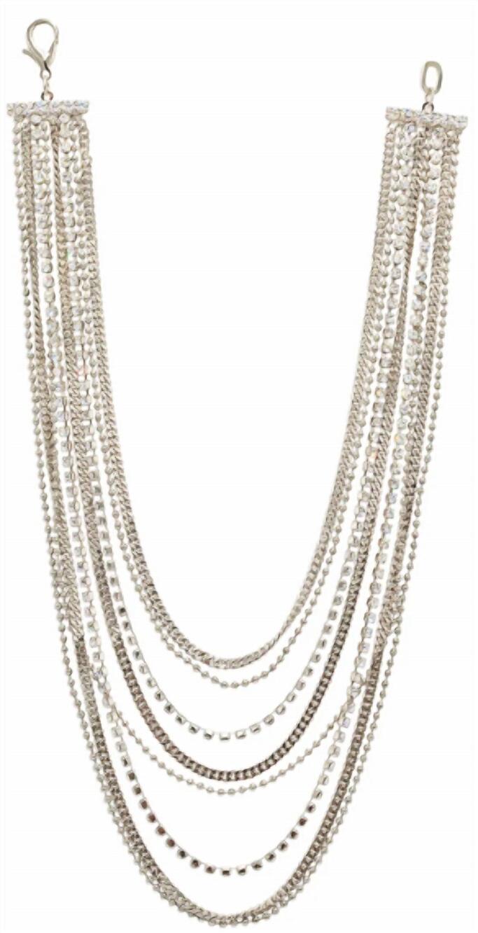 NEW TOVA women's wendy short necklace in silver